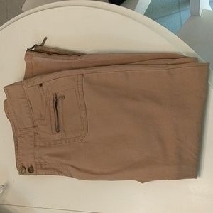 Michael kors jeans light brown zipper bottom very good condition